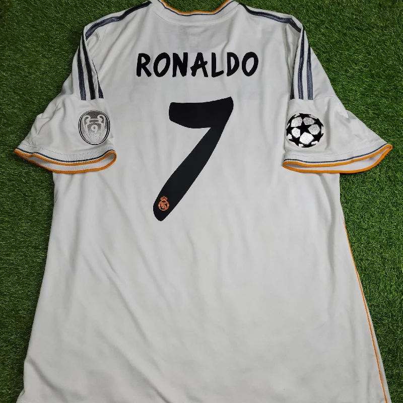 Cristiano Ronaldo Real Madrid UEFA FINAL 2013 2014 Home Soccer Jersey Shirt XL SKU# G81157