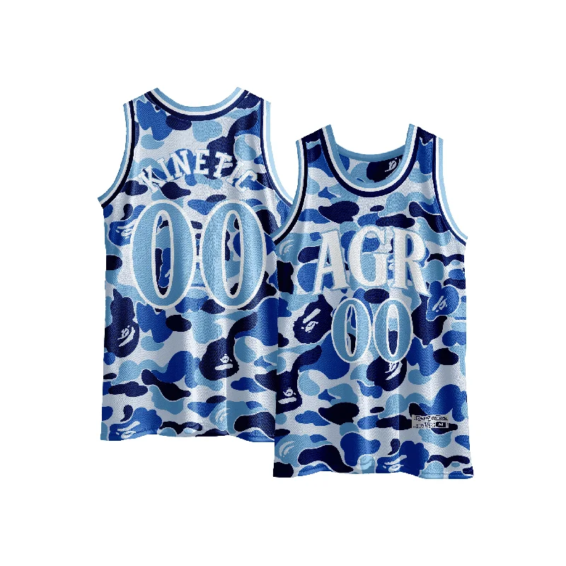 Alpha Gamma Rho - Blue Camo Basketball Jersey