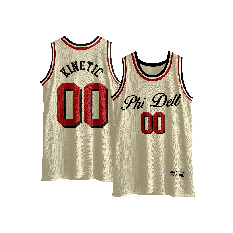 Phi Delta Theta - VIntage Cream Basketball Jersey