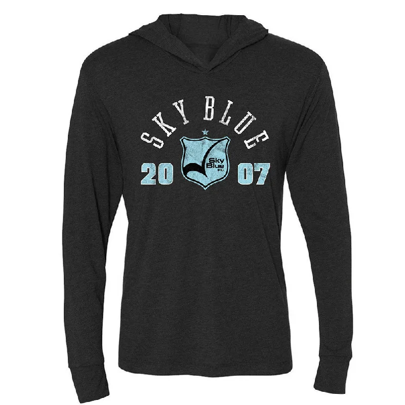 Sky Blue Women's Long Sleeve Hooded Tee