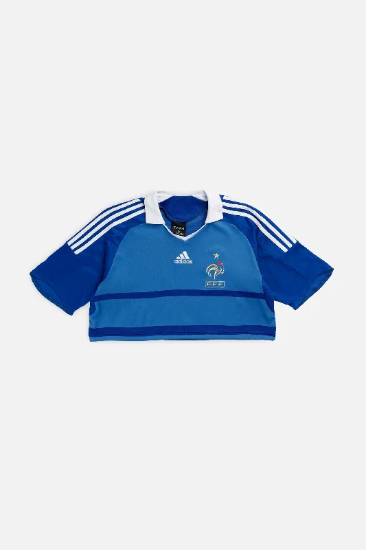 Rework Crop France Soccer Jersey - M