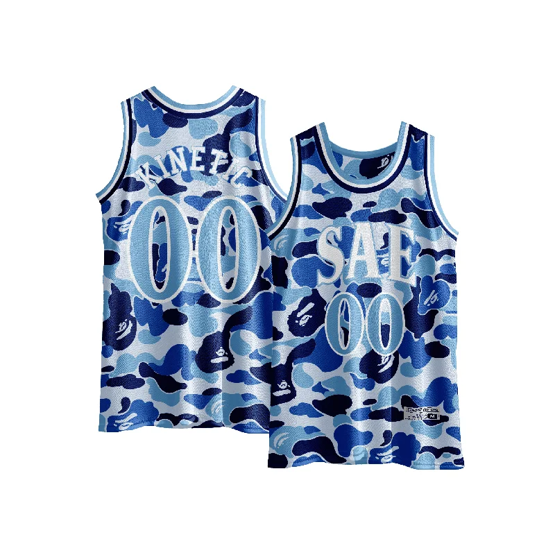 Sigma Alpha Epsilon - Blue Camo Basketball Jersey