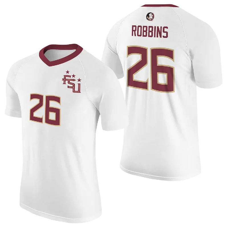 Distant Replays Adult/Unisex Robbins #26 Soccer Jersey - White