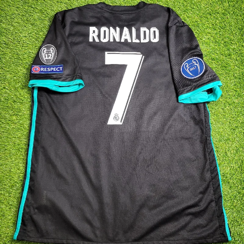 Cristiano Ronaldo Real Madrid 2017 2018 UEFA Away Soccer Jersey Shirt XL SKU# BR3543