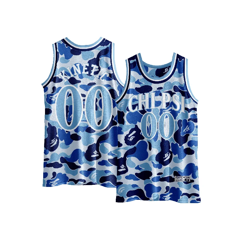 Chi Psi - Blue Camo Basketball Jersey