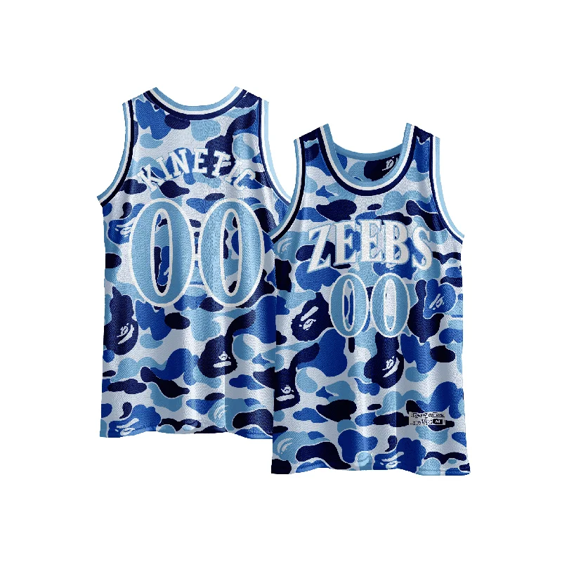 Zeta Beta Tau - Blue Camo Basketball Jersey