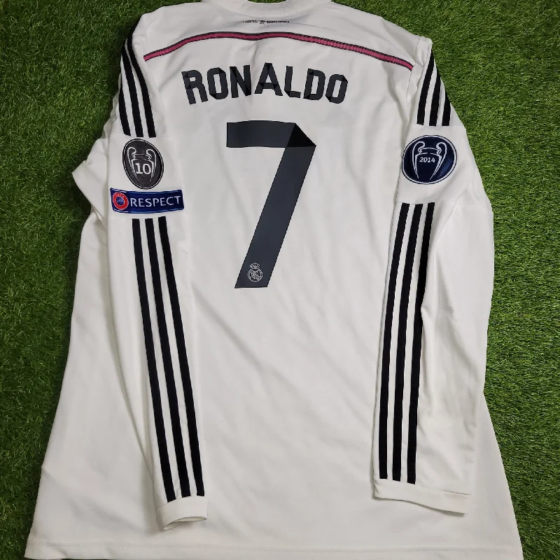 Cristiano Ronaldo Real Madrid 2014 2015 Long Sleeve UEFA Soccer Jersey Shirt XL SKU# F49660