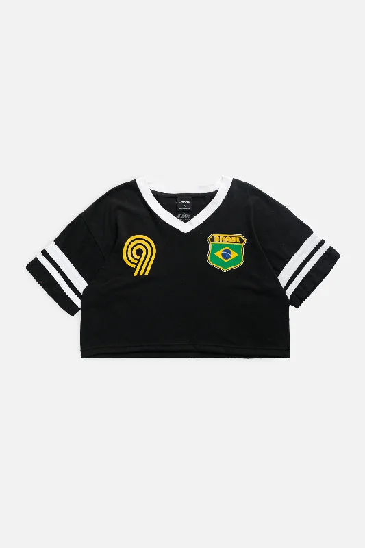 Rework Crop Brazil Soccer Tee - XL