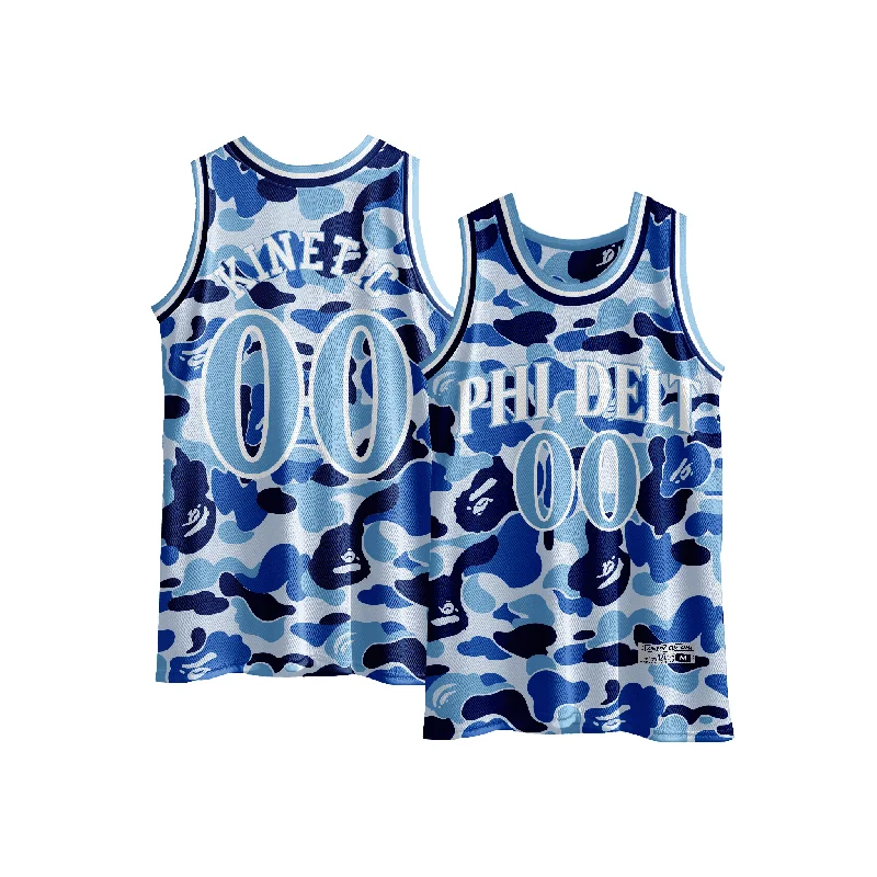 Phi Delta Theta - Blue Camo Basketball Jersey