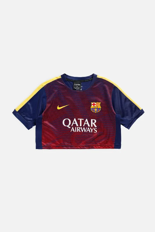 Rework Crop Barcelona Soccer Jersey - XS