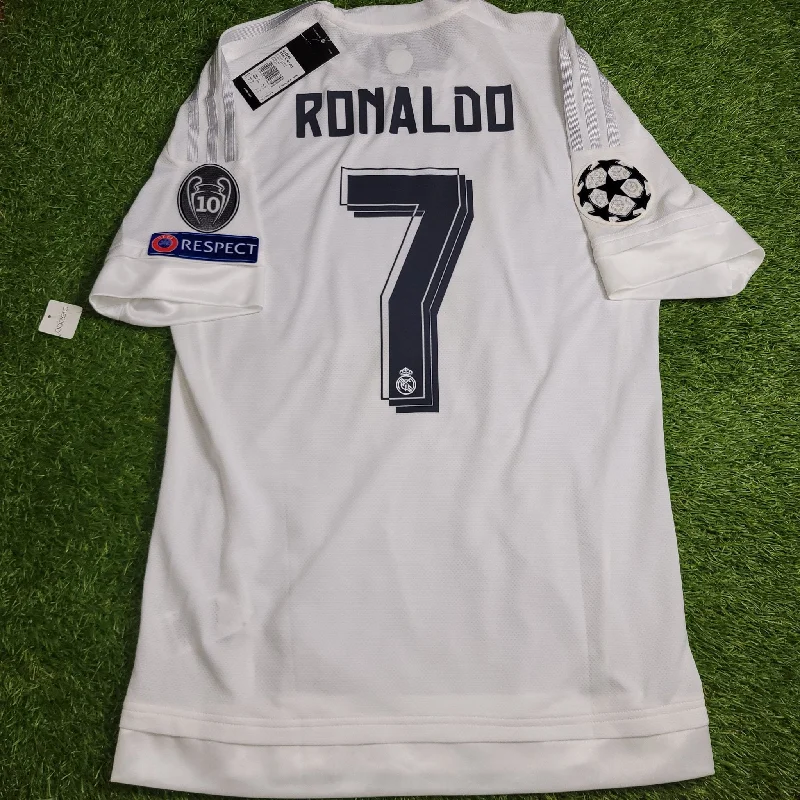 Cristiano Ronaldo Real Madrid 2015 2016 UEFA FINAL ADIZERO PLAYER ISSUE Soccer Jersey Shirt BNWT M SKU# S12654