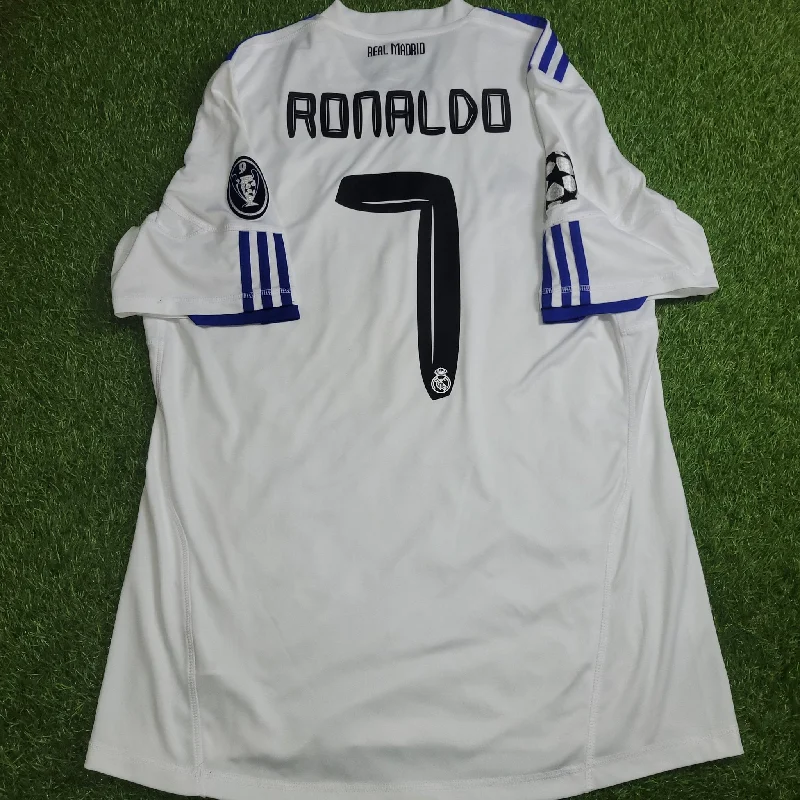 Cristiano Ronaldo Real Madrid 2010 2011 UEFA Home Soccer Jersey Shirt L SKU# P96001