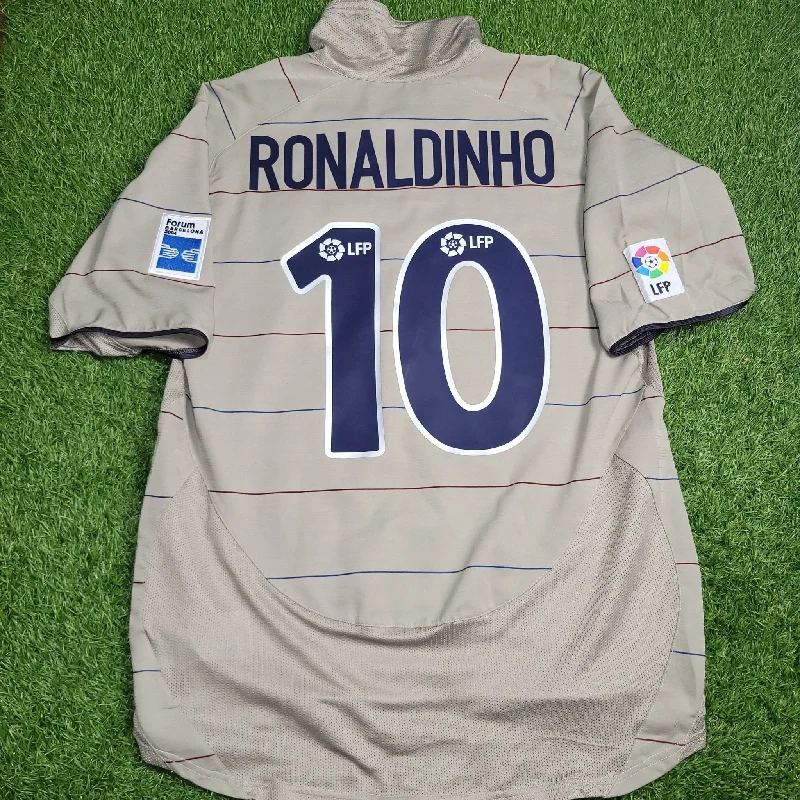 Ronaldinho Barcelona 2003 2004 DEBUT SEASON Away Soccer Jersey Shirt M SKU# 112587