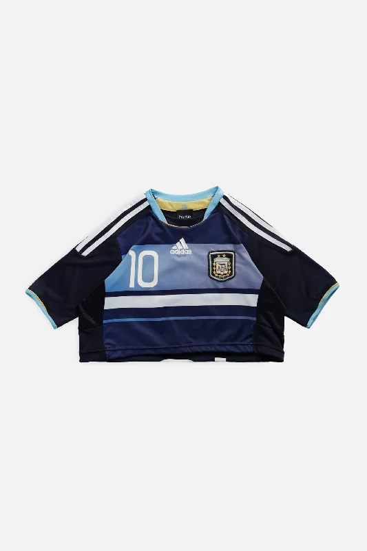 Rework Crop Argentina Soccer Jersey - M