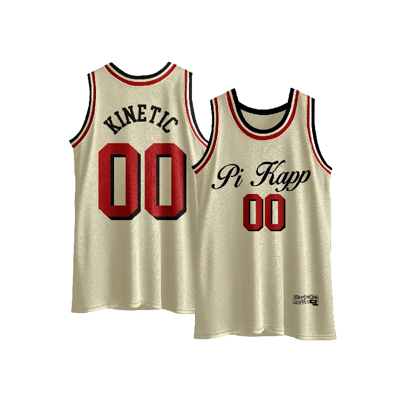 Pi Kappa Phi - VIntage Cream Basketball Jersey