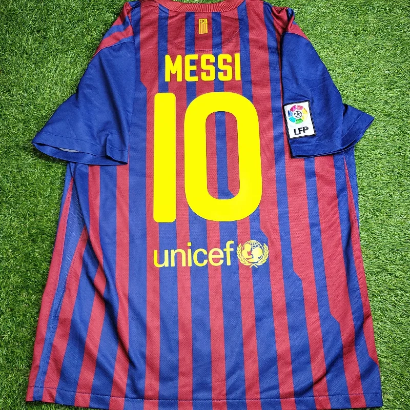 Messi Barcelona 2011 2012 Home Soccer Jersey Shirt L SKU# 419877-486