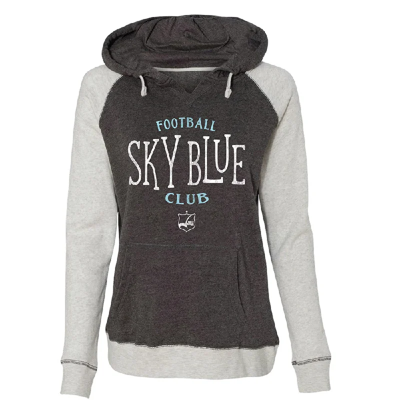 Sky Blue Women's Raglan Pullover Hood